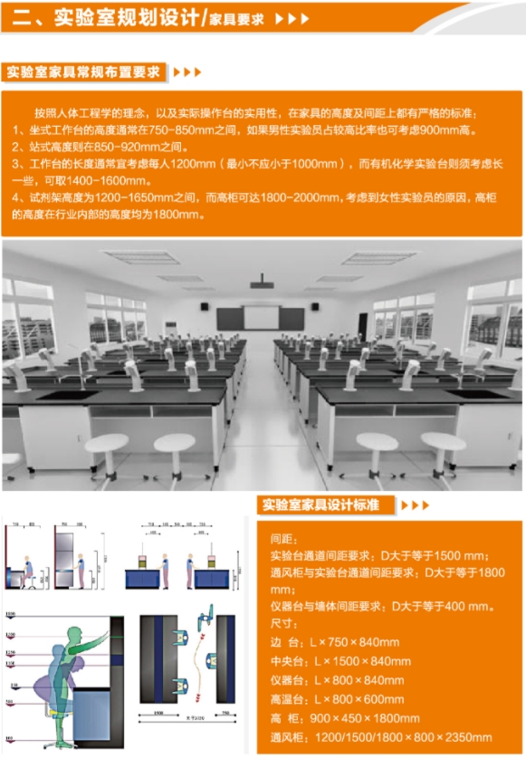 實驗室家具常規布置要求