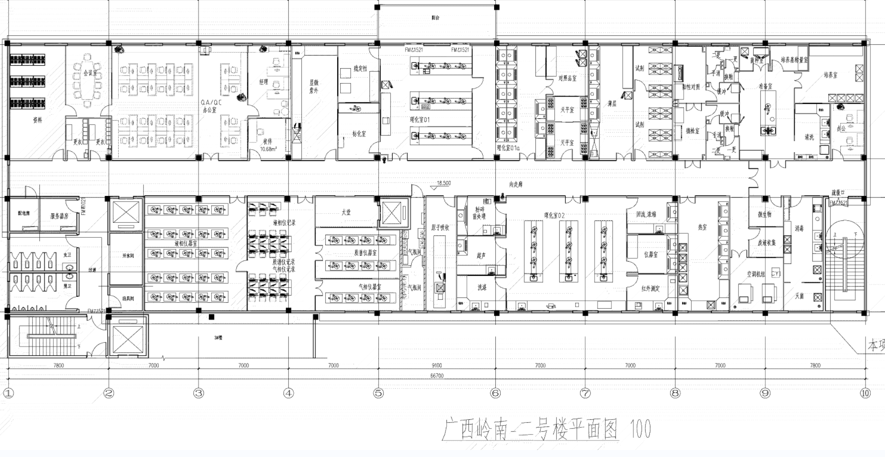 藥業單位實驗室平面圖